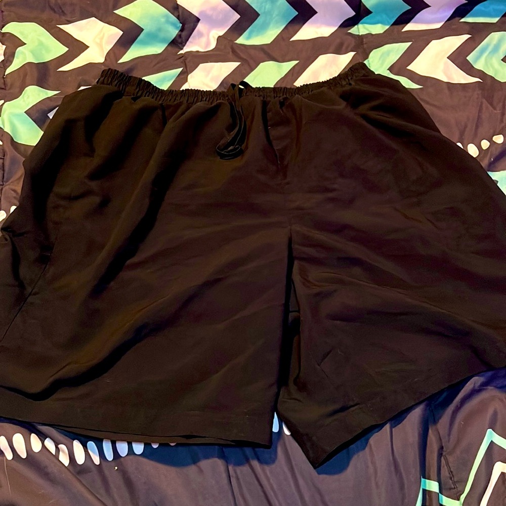 Black athletic shorts